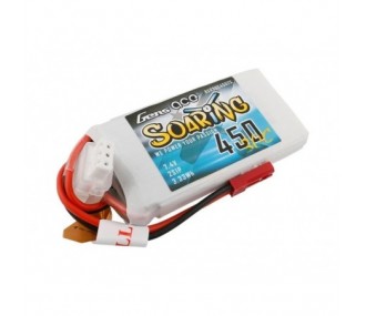 Batterien für den Antrieb von RC-Flugzeugen - Batterie Gen ace Soaring lipo 2S 7.4V 450mAh 30C prise JST - FLASH RC
