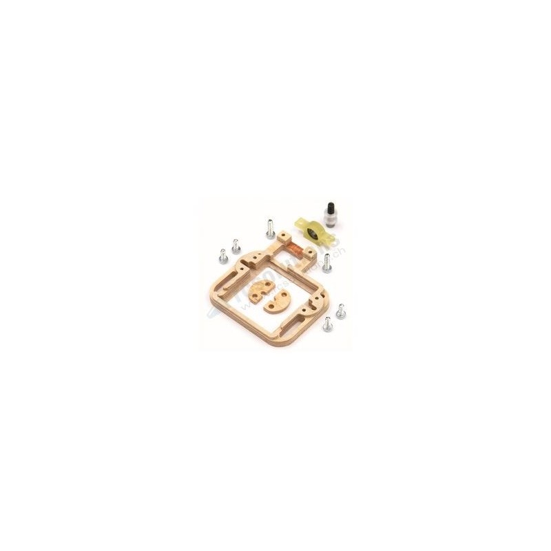 Support bois Hitec D89MW avec roulement - gauche - FLASH RC
