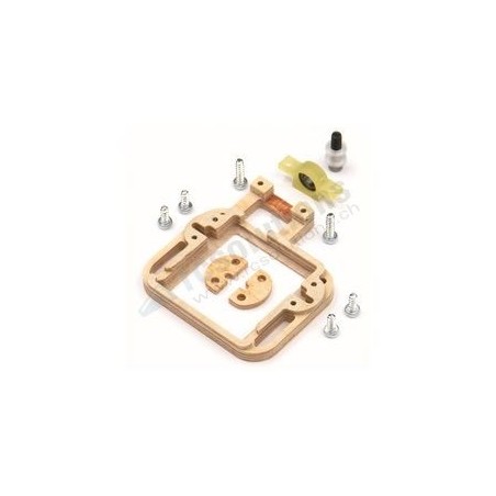 Support bois Hitec D89MW avec roulement - gauche - FLASH RC