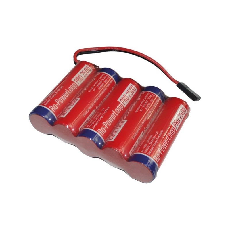 Batterie del ricevitore - Batteria 6,0V 2500mAh NiMh AA piatta RO-POWER LOOP ROBBE - FLASH RC