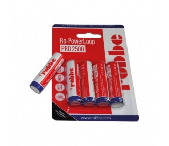 Batterien - Pack 4 Akkus AA RO-POWER LOOP 1,2V 2500mAh ROBBE - FLASH RC