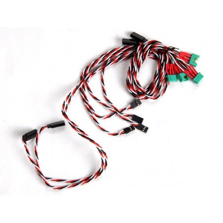 Quick wing connections - Cable harness & plugs for glider 2,5m - FLASH RC