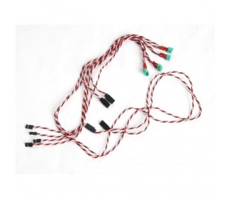 Quick connectors for wings - Cable & plug harness for glider 3,4m (DG600 RCRCM) - FLASH RC