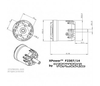 Outrunner - Brushless-Motor XPower F2307/14 F5K - 27g - FLASH RC 2