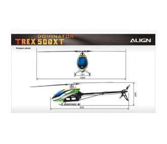 Hélicoptères RC - Align T-REX 500XT Dominator Top Combo (DS530M/DS535M + Microbeast) - FLASH RC 2