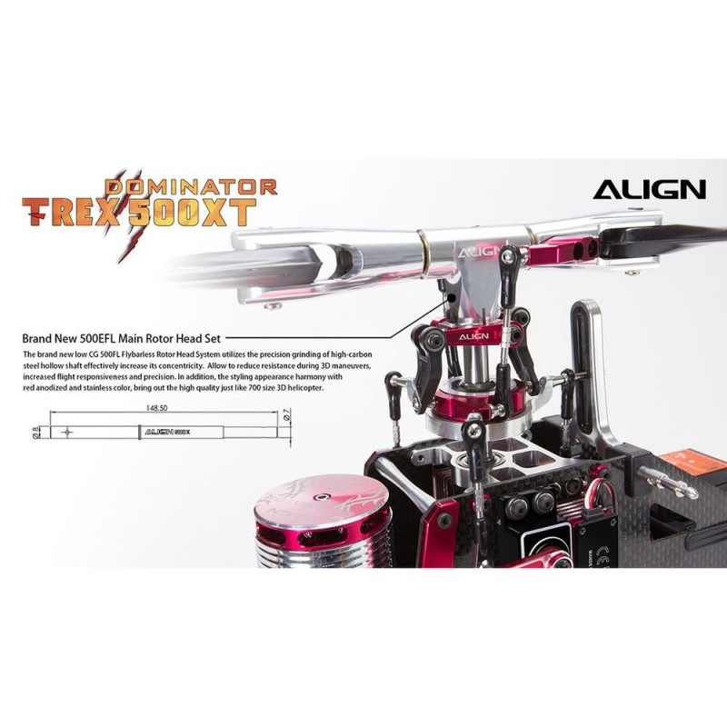 Hélicoptères RC - Align T-REX 500XT Dominator Top Combo (DS530M/DS535M + Microbeast) - FLASH RC