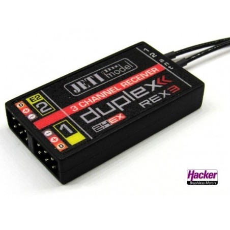 JETI - Récepteur REX 3 A20 Duplex 2.4EX Jeti 3 Voies - FLASH RC