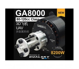 Outrunner - Moteur Dualsky GA8000.8 80-120CC (1140g, 160kv, 8200W) - FLASH RC