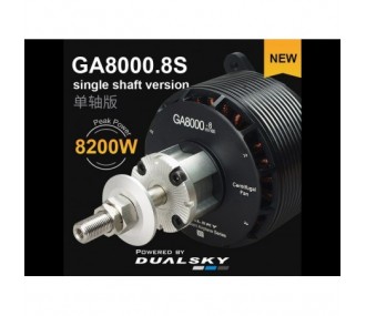 Outrunner - Dualsky GA8000.8S Single Shaft 80-120CC motor (1140g, 160kv, 8200W) - FLASH RC