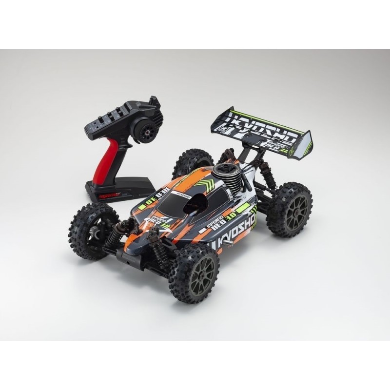 Coches RC todoterreno - Kyosho Inferno Neo 3.0 Readyset T3 naranja - FLASH RC