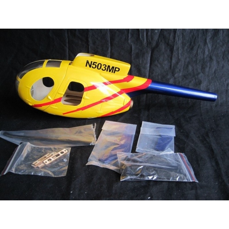 Rumpf, Zubehör Helikopter - HUGHES MD-500D Breitling Klasse 250 - FLASH RC