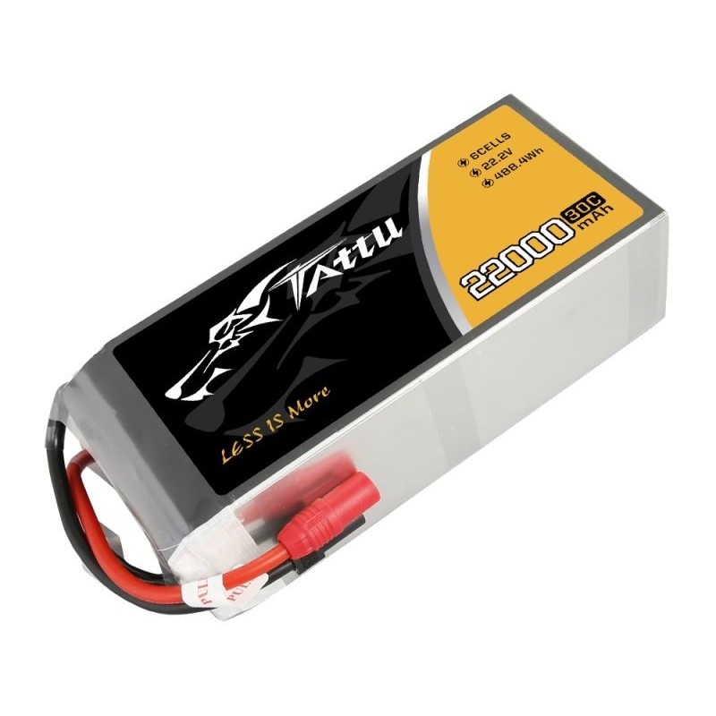Batterie di propulsione per aerei RC - Batteria Lipo 6S 22.2V 22000mAh 30C Tattu (prese AS150+XT150) - FLASH RC