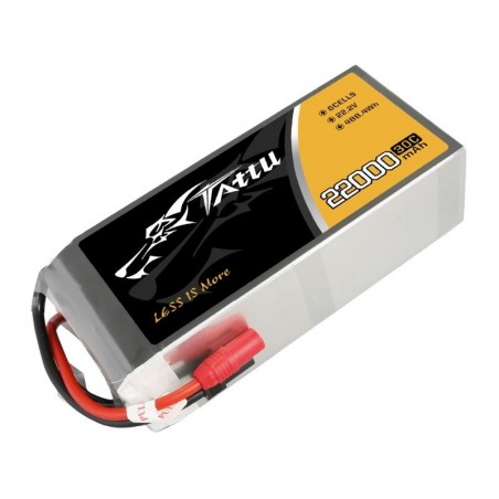 Batterie di propulsione per aerei RC - Batteria Lipo 6S 22.2V 22000mAh 30C Tattu (prese AS150+XT150) - FLASH RC
