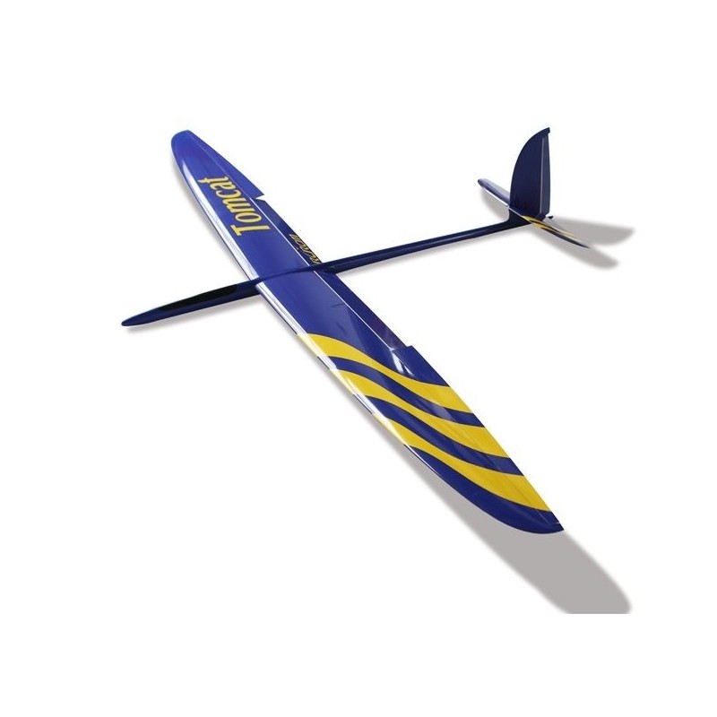 Planeadores RC - Tomcat todo fibra aprox.2.60m azul y amarillo RCRCM - FLASH RC