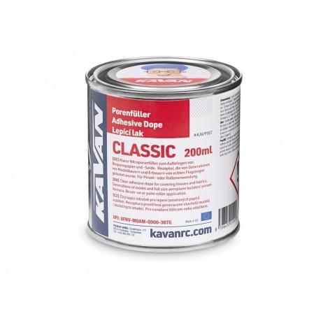 Enduit nitrocellulosique CLASSIC 200ml Kavan - FLASH RC