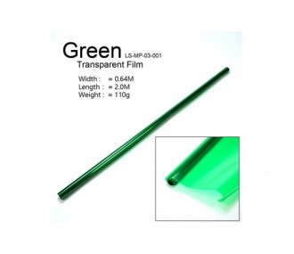 Fodera termoretraibile - rotolo da 2 m di fodera verde trasparente (larghezza 64 cm) - FLASH RC 2
