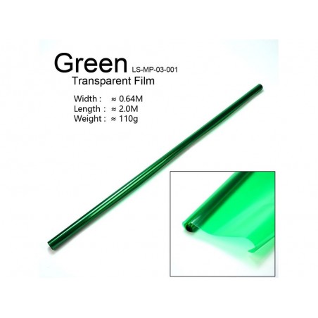 Fodera termoretraibile - rotolo da 2 m di fodera verde trasparente (larghezza 64 cm) - FLASH RC