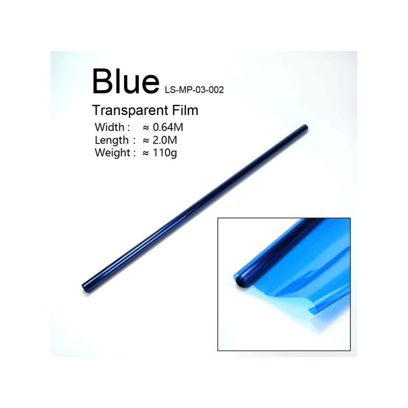 Heat-shrinkable interlining - 2m roll of blue transparent interlining (width 64cm) - FLASH RC
