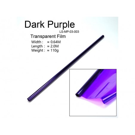 Fodera termoretraibile - Rotolo di 2 metri di fodera trasparente viola scuro (larghezza 64 cm) - FLASH RC