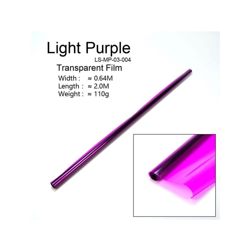 Schrumpfbare Bespannung - Rolle 2m Bespannung hellviolett transparent (Breite 64cm) - FLASH RC