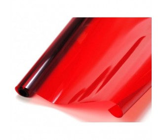 Schrumpfbare Bespannung - Rolle 2m rottransparente Bespannung (Breite 64cm) - FLASH RC