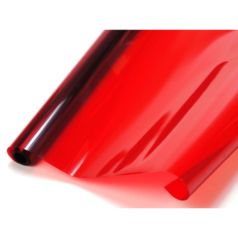 Entretela termorretráctil - Rollo de 2 m de entretela roja transparente (ancho 64 cm) - FLASH RC