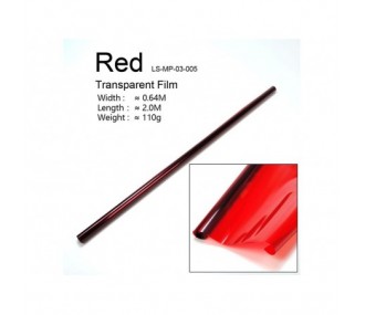 Rouleau 2m entoilage FLASH RC rouge transparent (largeur 64cm) - FLASH RC 2