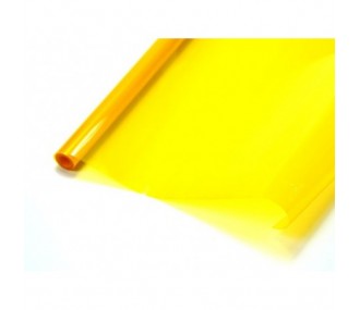 Schrumpfbare Bespannung - 2m-Rolle gelb-transparente Bespannung (Breite 64cm) - FLASH RC