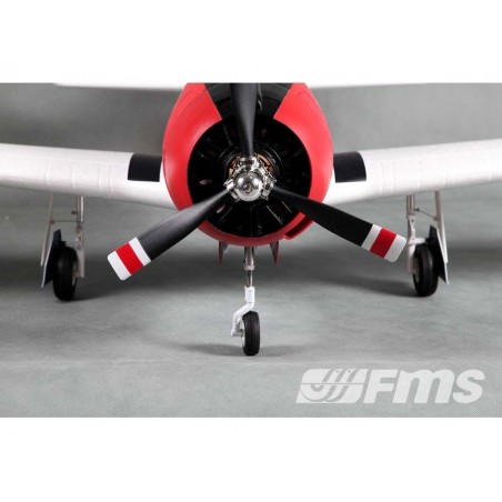 Warbirds RC - FMS T-28 (V4) aereo rosso PNP ca.1.40m - FLASH RC