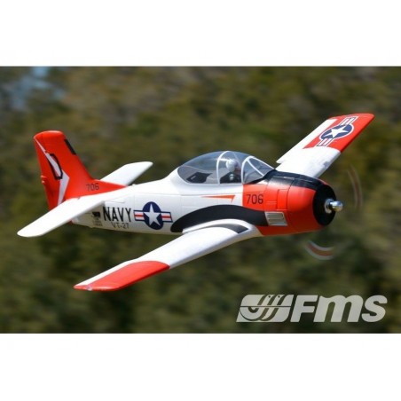 Warbirds RC - FMS T-28 (V4) aereo rosso PNP ca.1.40m - FLASH RC