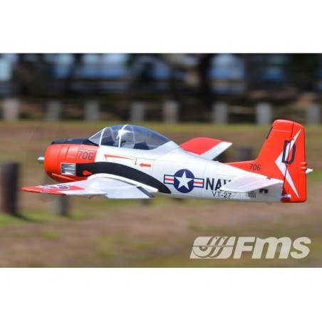 Warbirds RC - Flugzeug FMS T-28 (V4) Red PNP ca.1.40m - FLASH RC