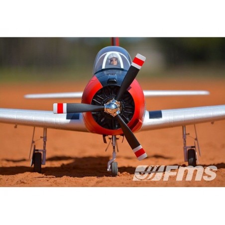 Avion FMS T-28 (V4) Red PNP env.1.40m - FLASH RC