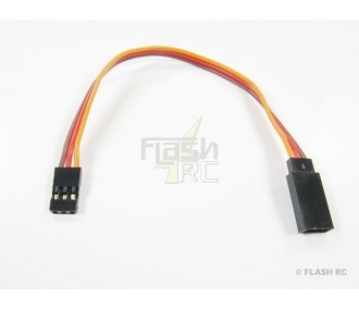 Servo-Verlängerungen - Servo-Verlängerung 10cm JR 0,33mm² Flachdraht - FLASH RC