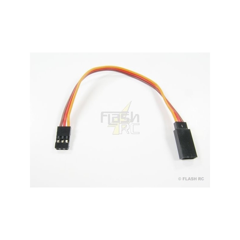 Servo extensions - Servo extension 10cm JR 0,33mm² flat wire - FLASH RC