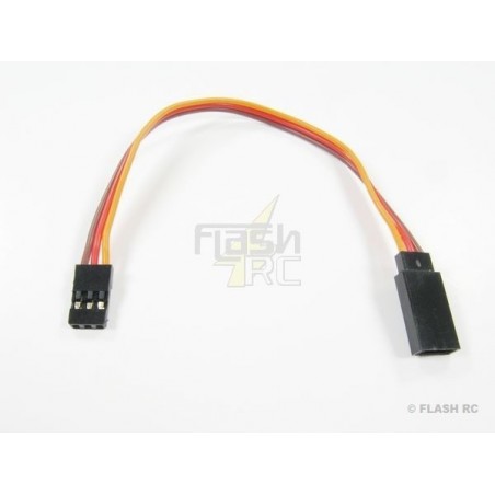 Extensiones servo - Extensión servo 10cm JR 0,33mm² cable plano - FLASH RC
