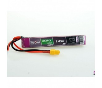 Batteries de propulsion avions RC - Batterie Lipo Hacker TopFuel Eco-X SLIM MTAG, lipo 3S 11.1V 1450mAh 20C prise XT60 - FLASH R