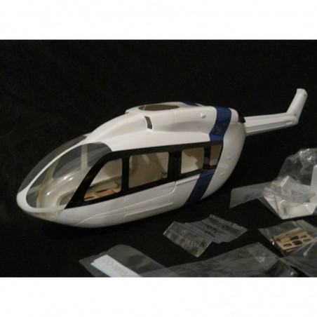 Rumpf, Zubehör Helikopter - EC-145 Weiß/Blau Klasse 450 - FLASH RC