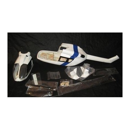 Fuselages, accessoires Hélico - EC-145 Blanc/bleu classe 450 - FLASH RC