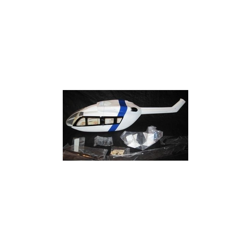 Fuselages, accessoires Hélico - EC-145 Blanc/bleu classe 450 - FLASH RC