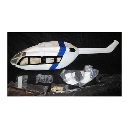 Fuselages, accessoires Hélico - EC-145 Blanc/bleu classe 450 - FLASH RC