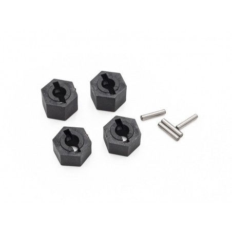 Hexagones + Clavettes de roue STX FUNTEK (x4) - FLASH RC