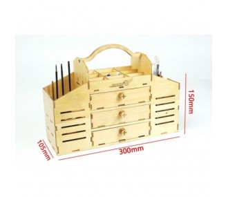 Boite à outils en CTP à monter 30x15x10,5cm - FLASH RC 2