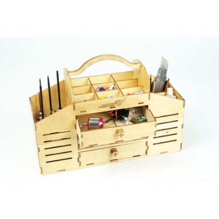 Boite à outils en CTP à monter 30x15x10,5cm - FLASH RC