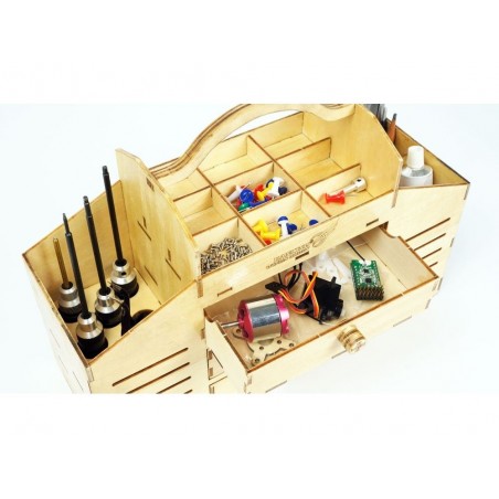Boite à outils en CTP à monter 30x15x10,5cm - FLASH RC
