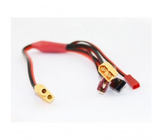 Pour batteries de propulsion - Cordon de charge XT60  multiprises (pour USDT, ToolkitRC, ...) - FLASH RC
