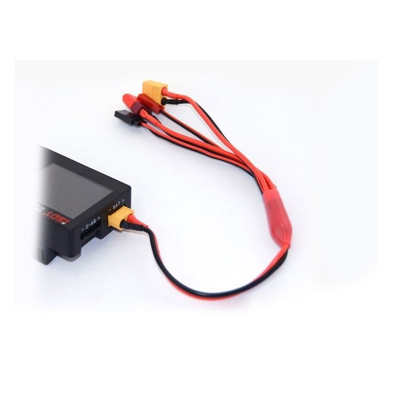Pour batteries de propulsion - Cordon de charge XT60  multiprises (pour USDT, ToolkitRC, ...) - FLASH RC