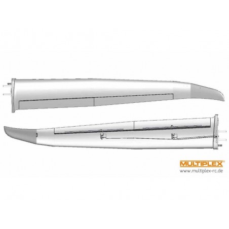 RC gliders/motorgliders - LENTUS wings mounted (without RC and stickers) Multiplex - FLASH RC
