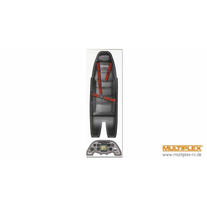 Fogli di decorazione - Adesivi sedile + strumenti cabina di pilotaggio LENTUS Multiplex - FLASH RC