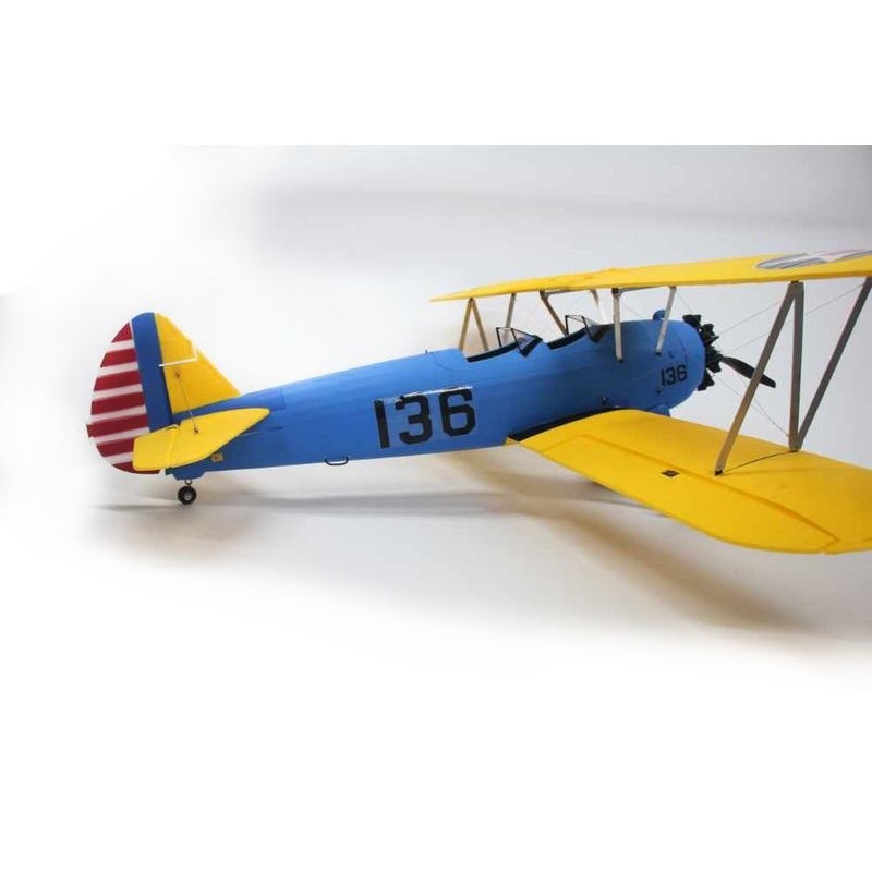 Modelo de Avión RC - Dynam PT-17 Avión PNP Azul aprox. 1.30m - FLASH RC