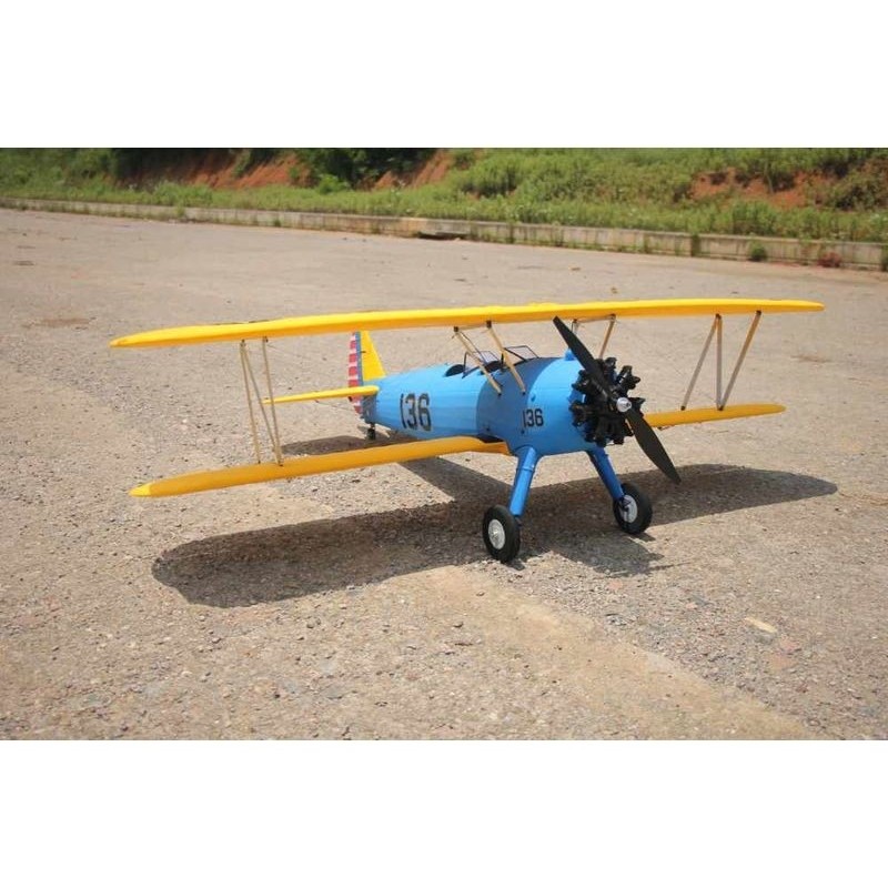 Modelo de Avión RC - Dynam PT-17 Avión PNP Azul aprox. 1.30m - FLASH RC